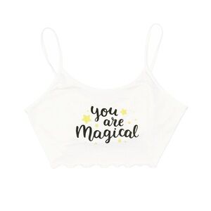 WOMEN'S White Sleeveless Crop Top Medium